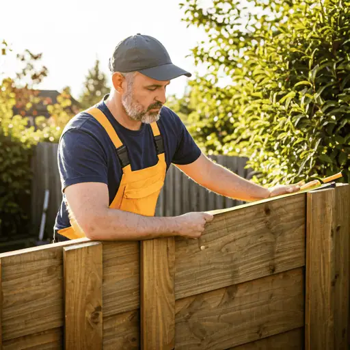 Fence repair crew working in Ottawa